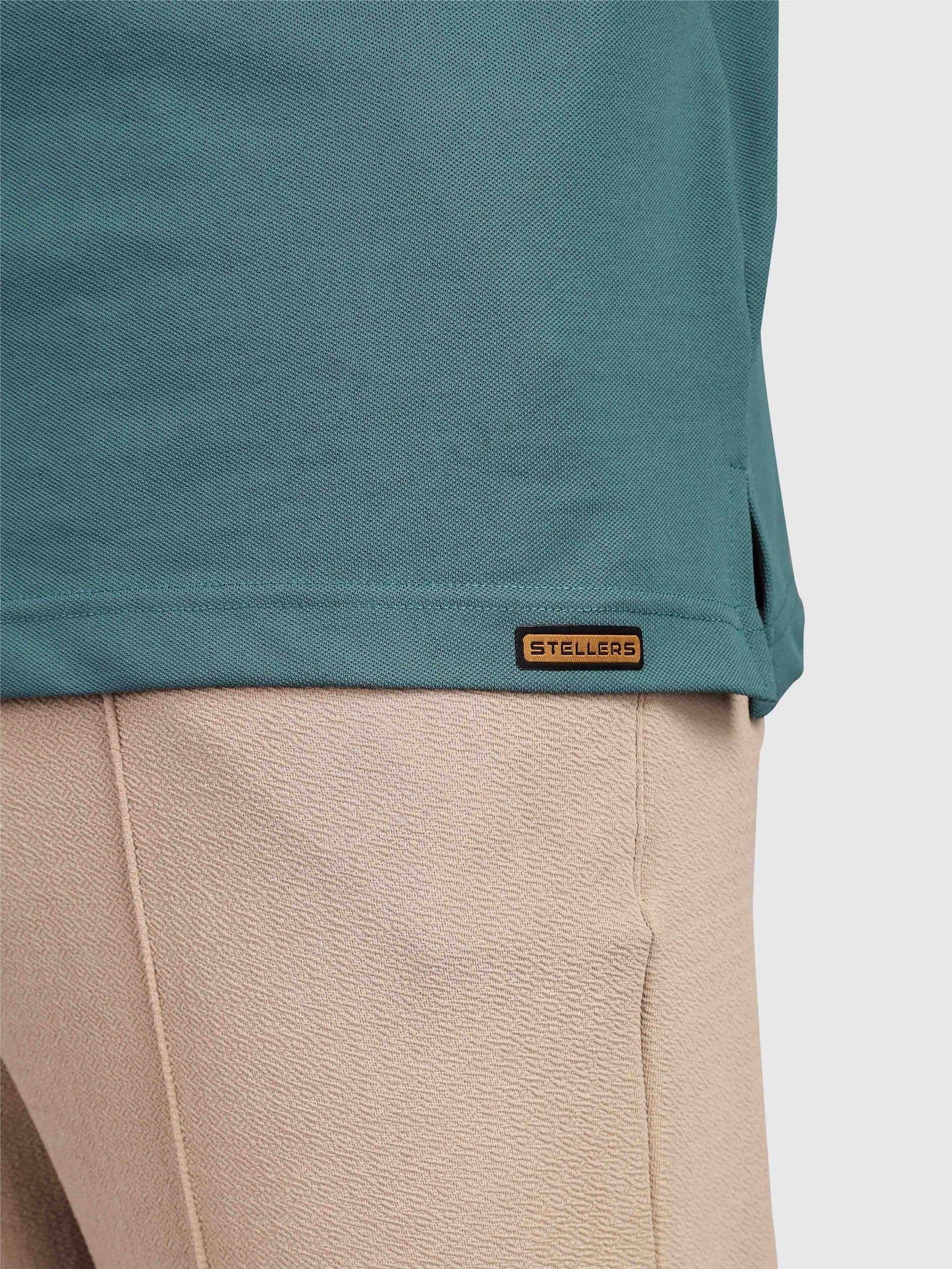 Men's Full Sleeve Soft Berry PQ Polo T-Shirt-Nile Blue