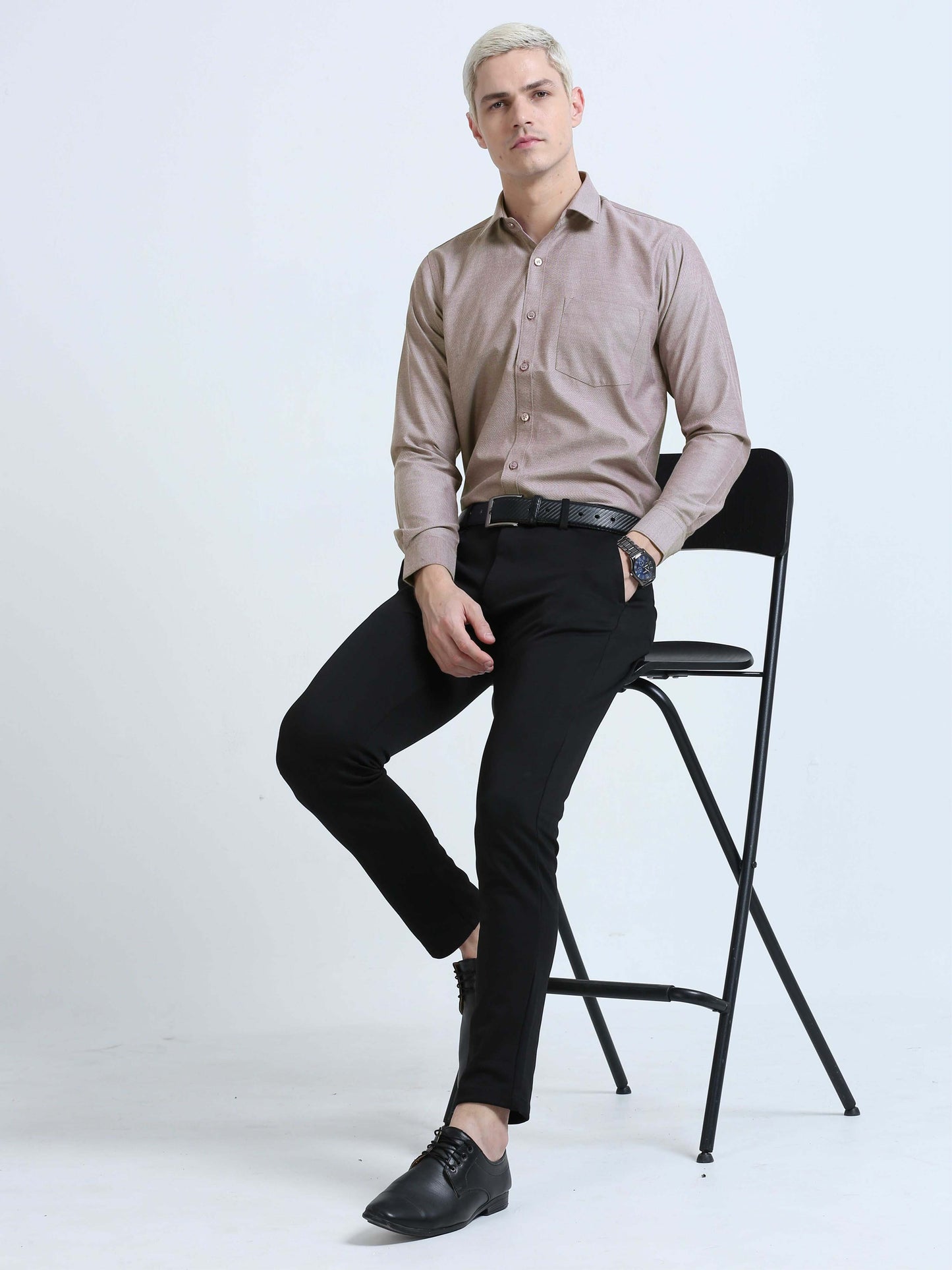 Wine Storm Oxford Formal Shirts for Men