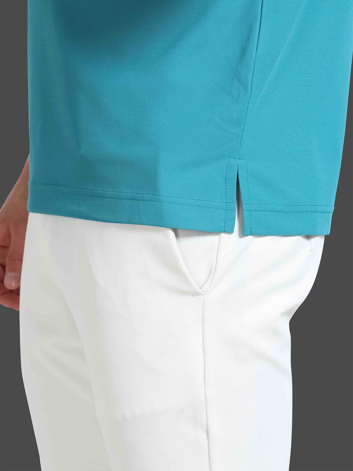 Men Jade Green Premium Polo T-Shirt | Quick Dry | Stretchable | UV Protected | Wrinkle & Odour-Free