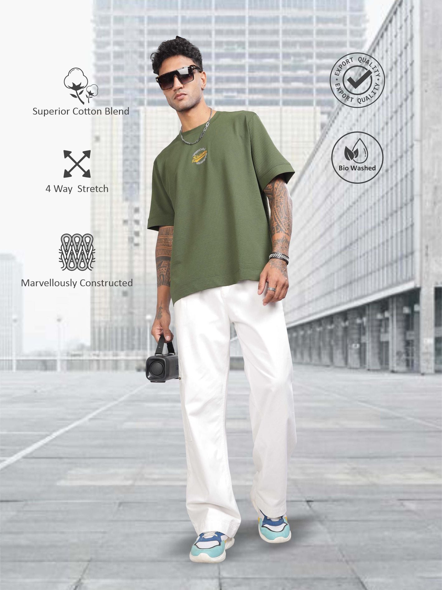 Olive Green Men’s Oversize T-Shirt