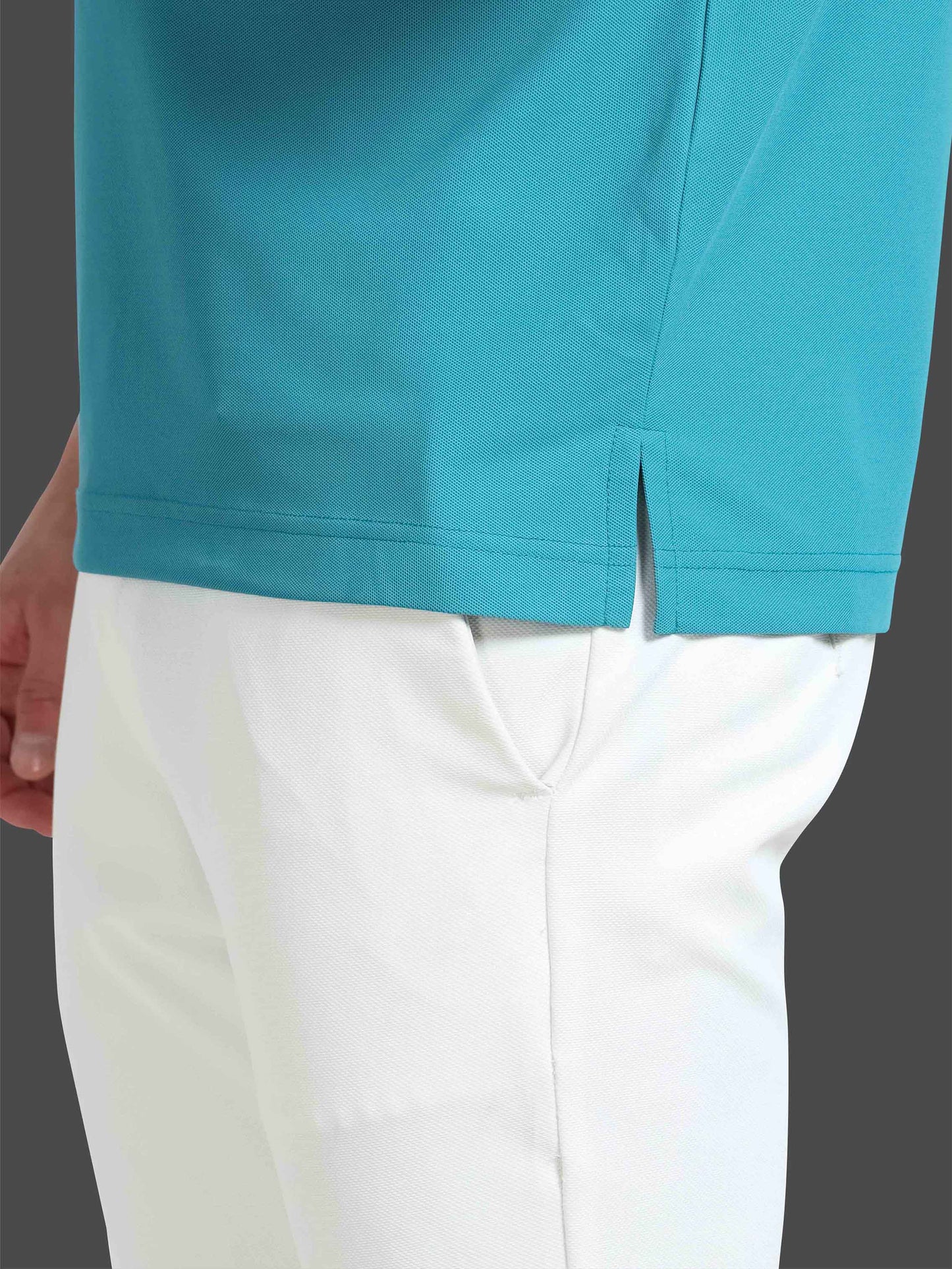 Men Jade Green Signature Golf Polo T-Shirt | Quick Dry | Stretchable | UV Protected | Wrinkle & Odour-Free