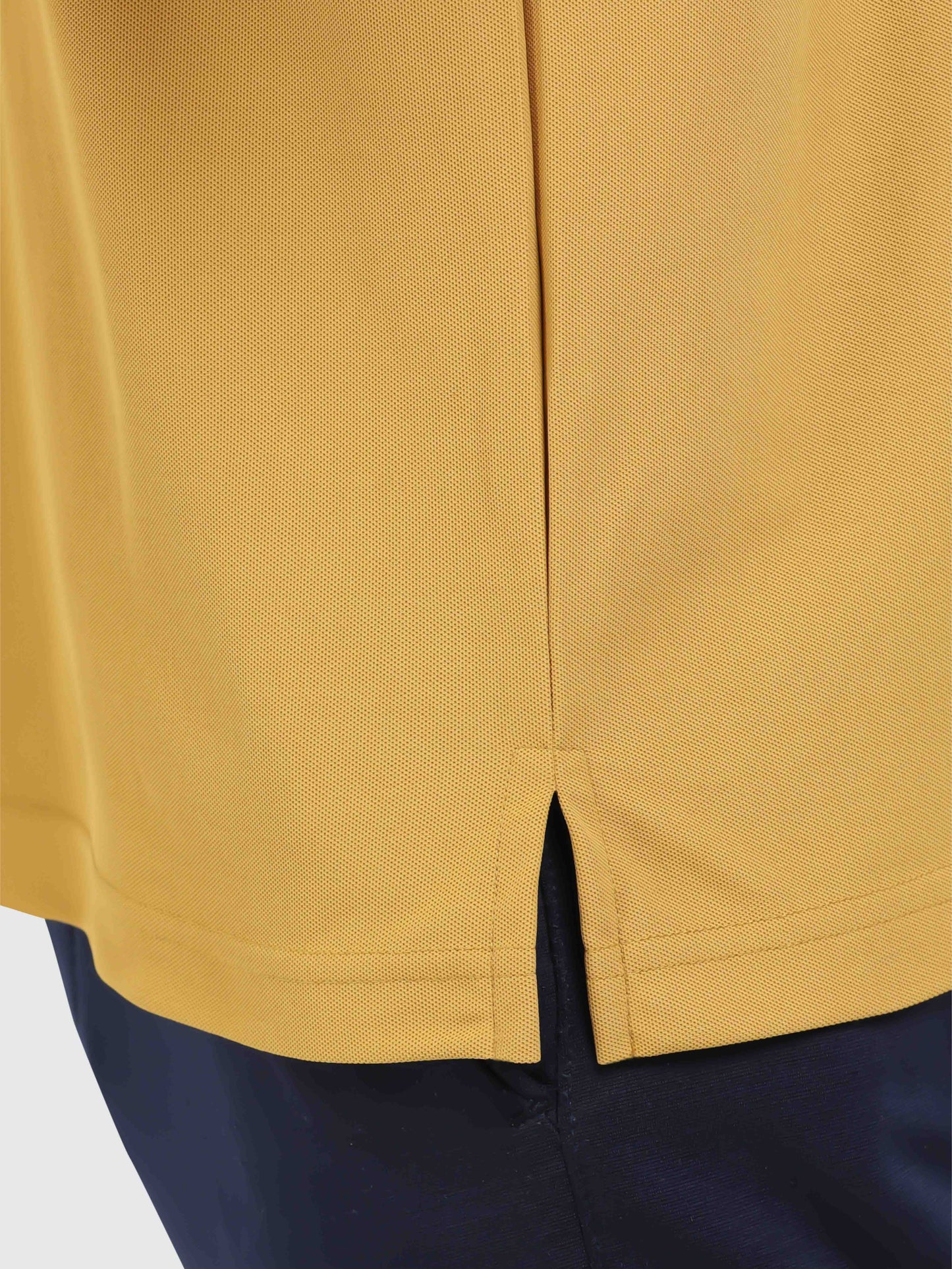 Men Mustard Premium Polo T-Shirt | Quick Dry | Stretchable | UV Protected | Wrinkle & Odour-Free