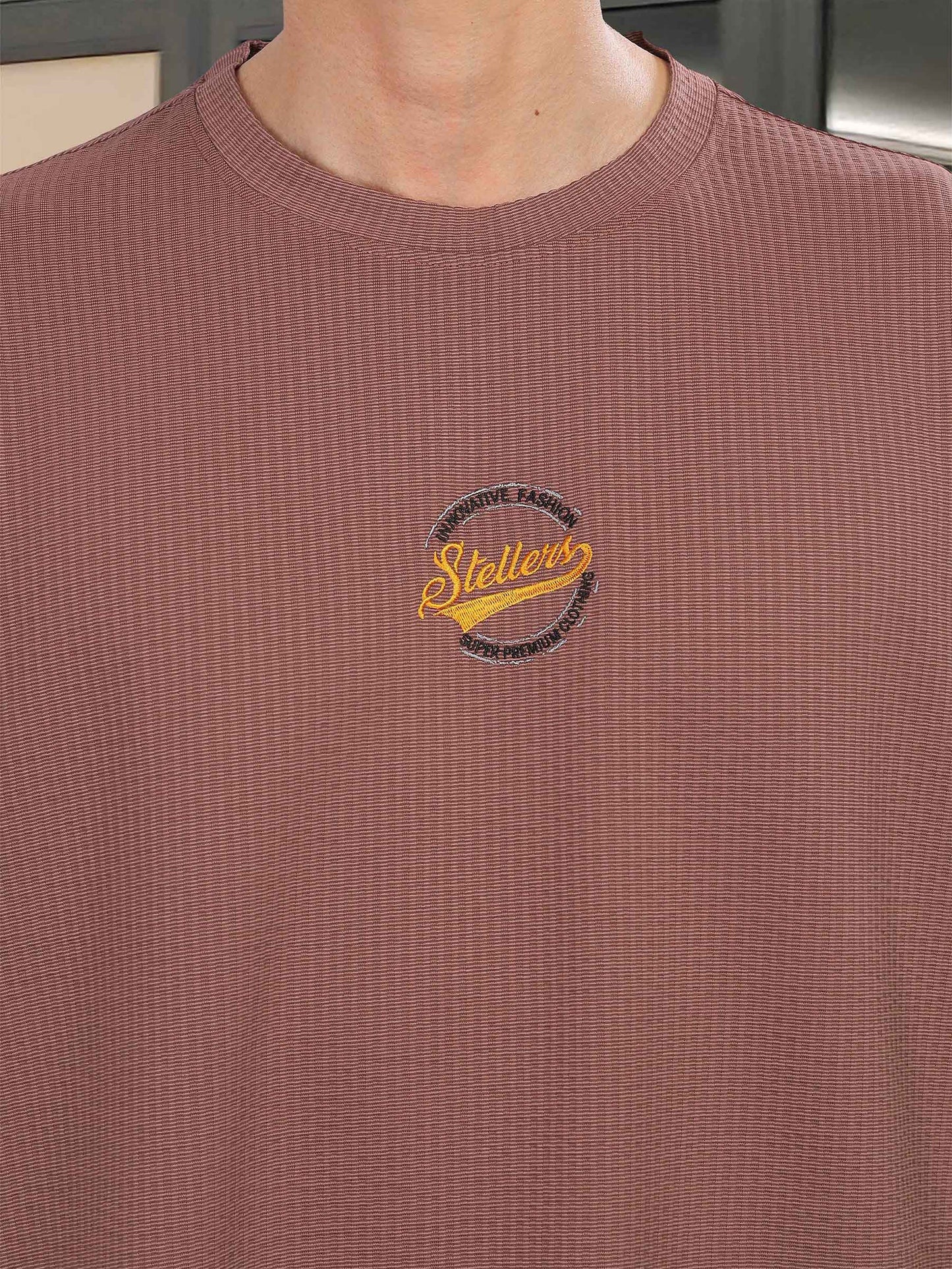 Mauve Oversize T Shirt for Men