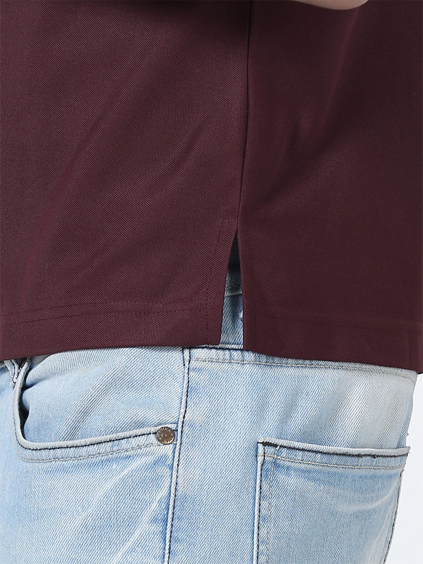 Men Wine Premium Polo T-Shirt | Quick Dry | Stretchable | UV Protected | Wrinkle & Odour-Free