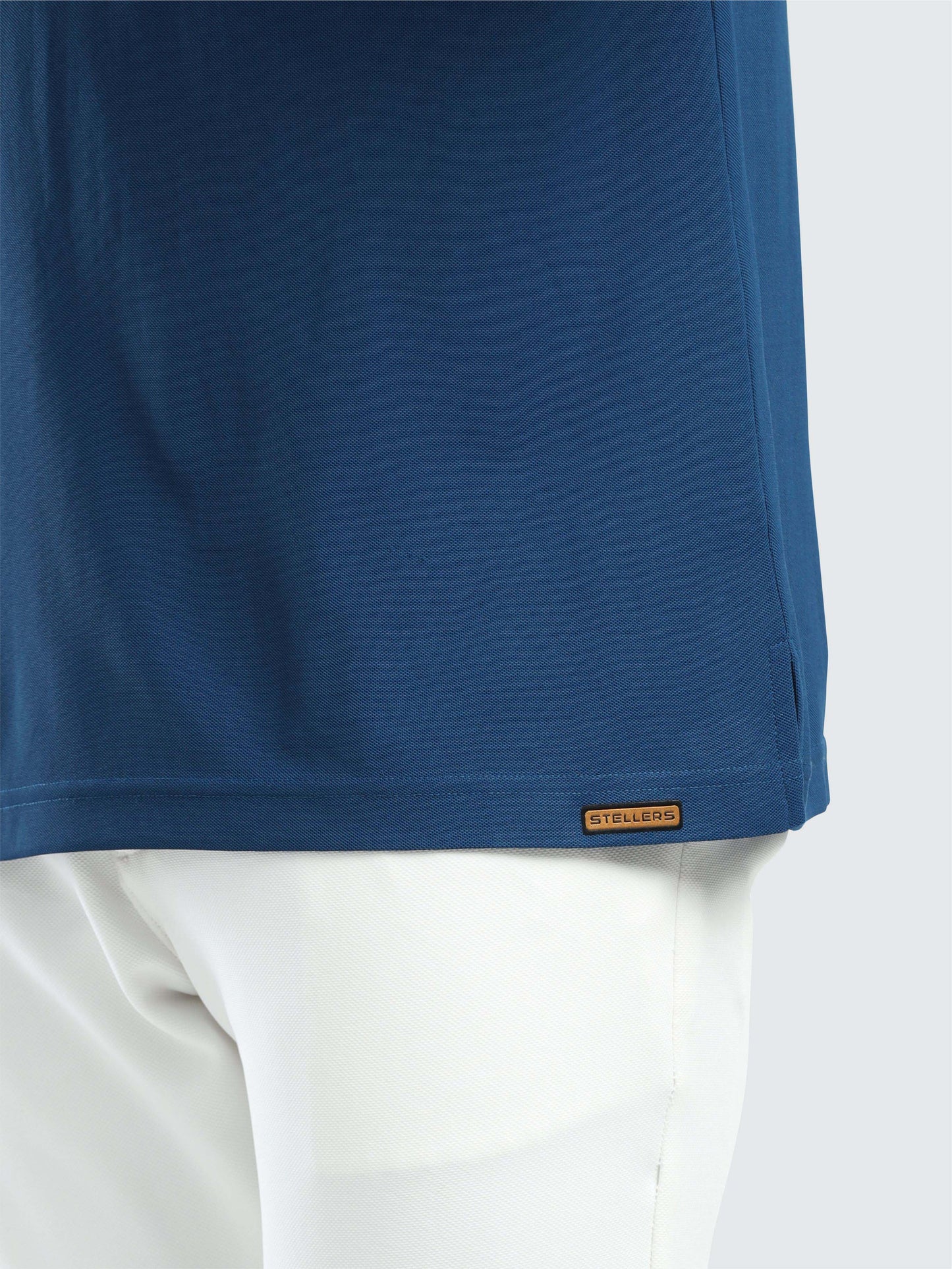 Men's Teal Blue Full Sleeve Polo T-Shirt
