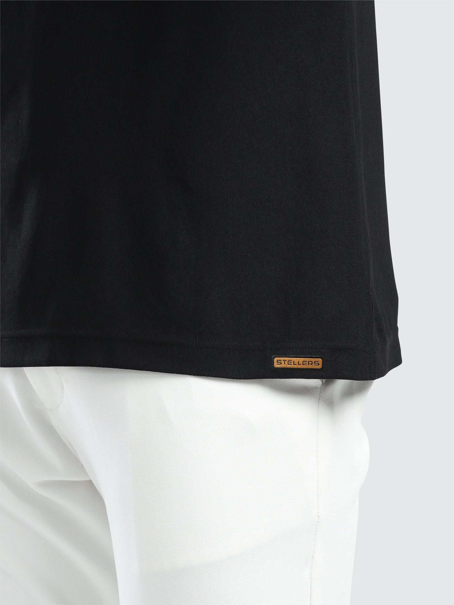 Men's Black Full Sleeve Polo T-Shirt