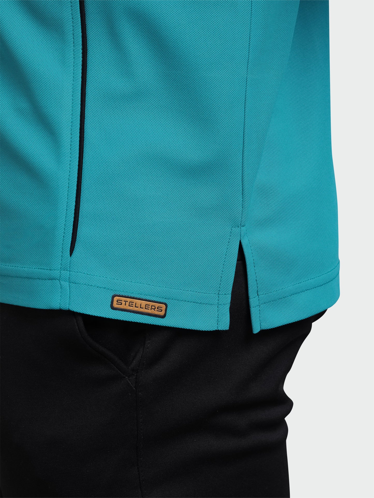 Jade Green - Men's Piping Design Polo T-Shirt | Wrinkle-Free | Quick Dry | Odour-Free | Stretchable | UV Protected