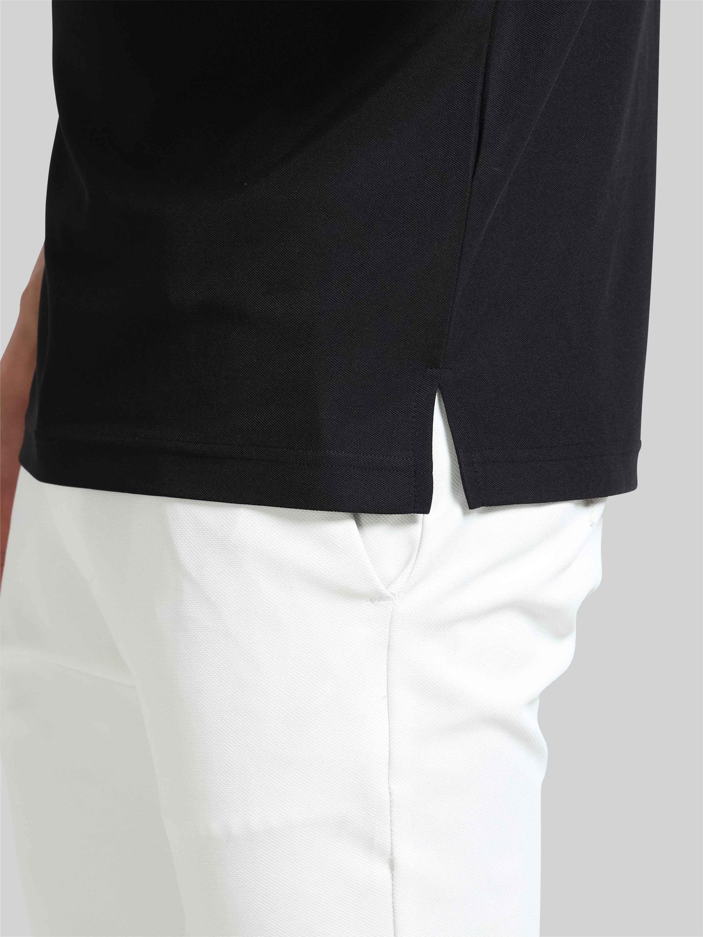 Men Black Premium Golf Polo T-Shirt | Quick Dry | Stretchable | UV Protected | Wrinkle & Odour-Free