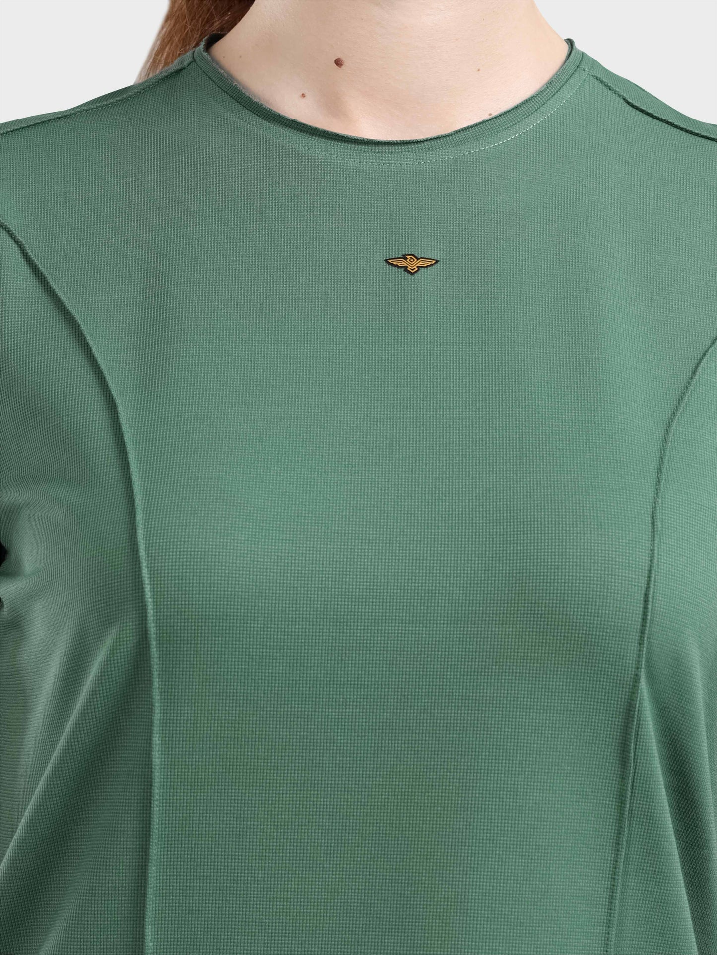 Women's Premium Cotton Crew Neck T-shirts - Green
