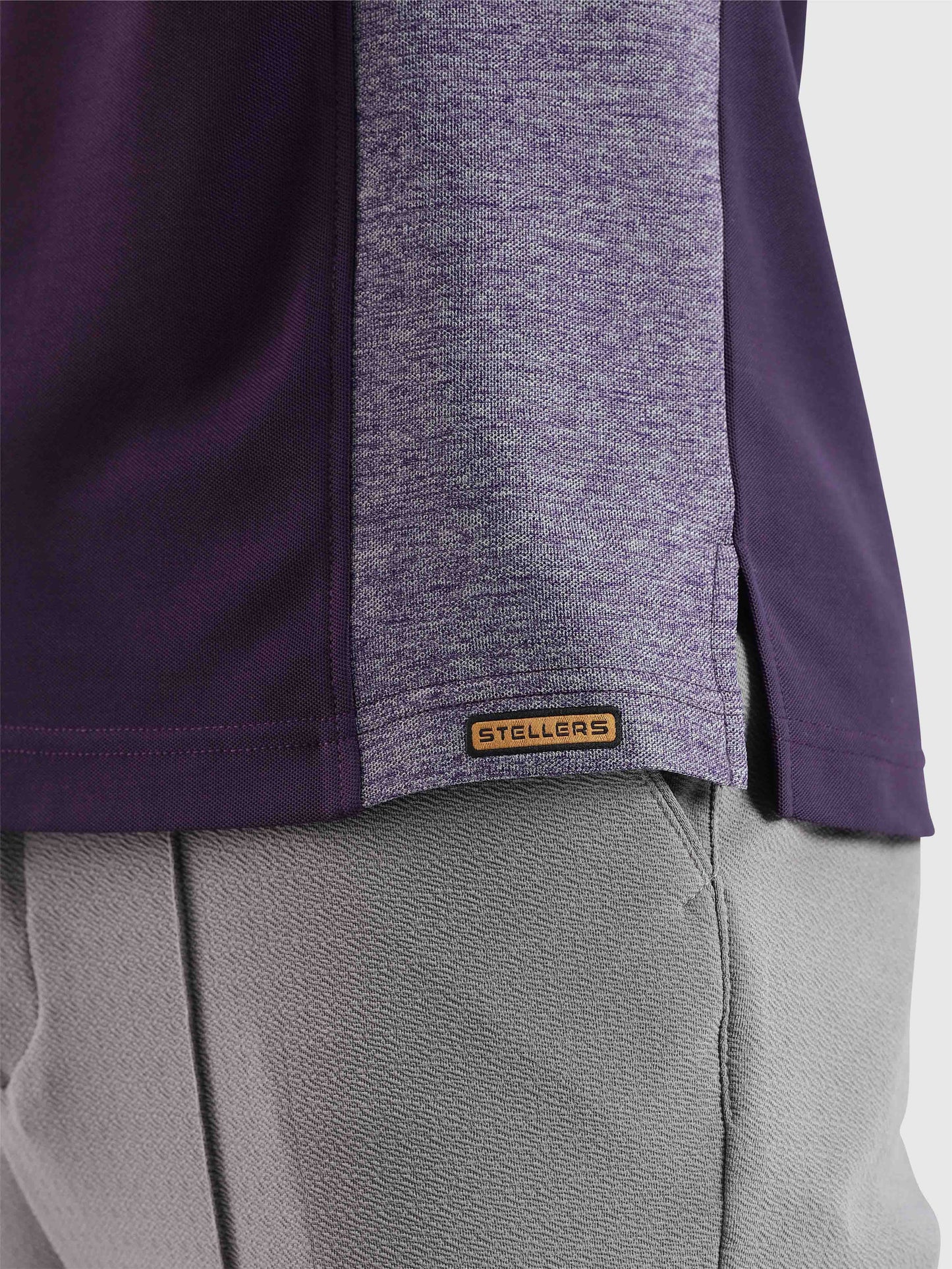 Men's Black Currant Color Block Polo T-Shirt | Wrinkle-Free | Quick Dry | Stretchable | Odour-Free | UV Protected