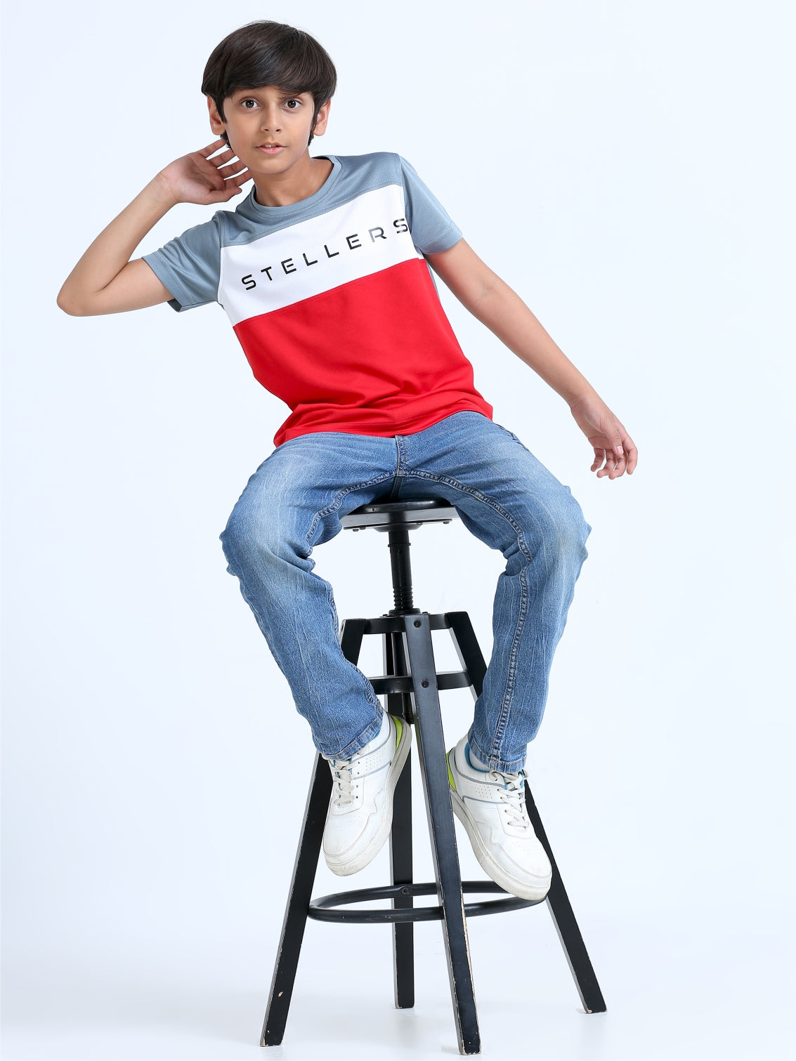 Red Center Panel T-Shirt