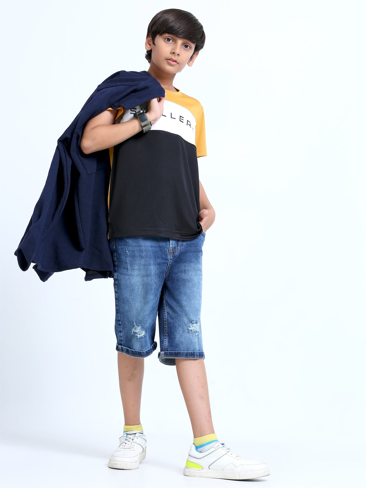 Black Center Panel T-Shirt