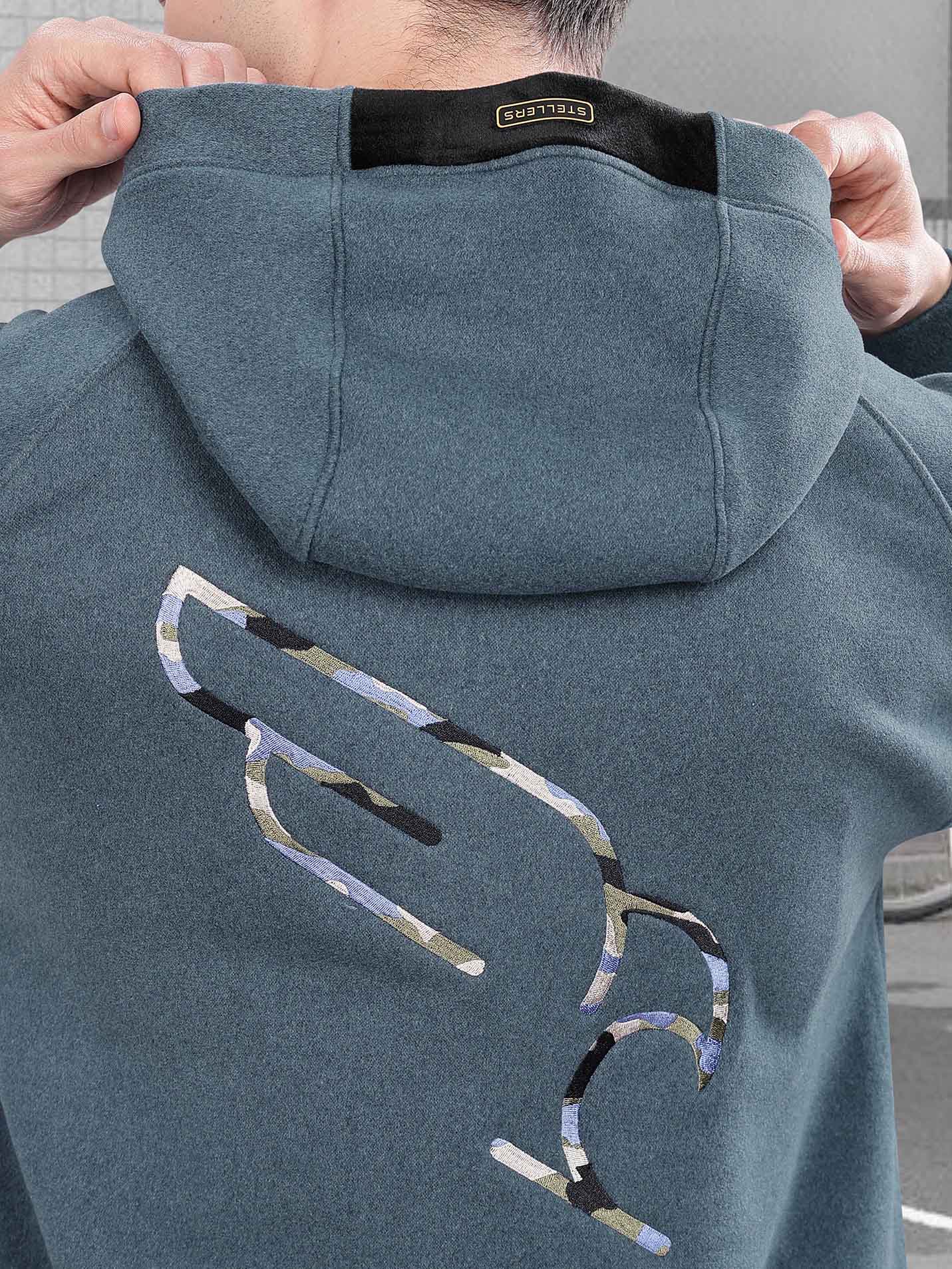 Denim Blue Zipper Hoodies for Men