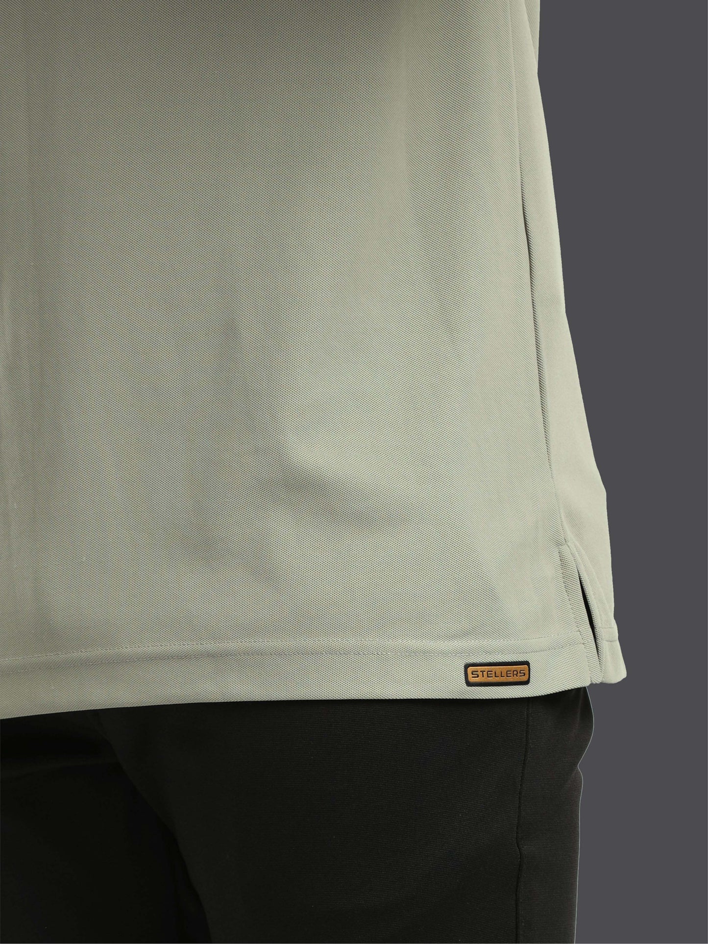 Men's Moose Grey Full Sleeve Polo T-Shirt