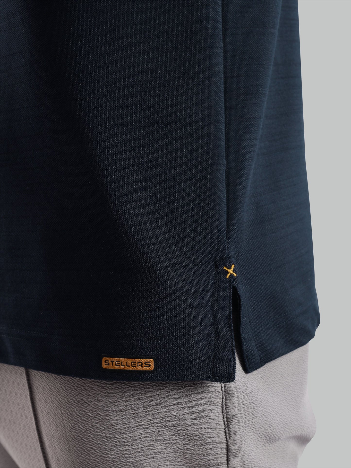 Navy Blue Premium Pique Crush Polo T-Shirt