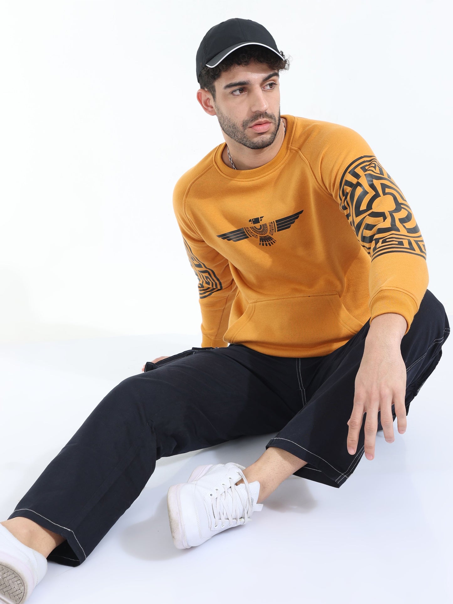Mustard Men's Crew Neck Sweatshirt