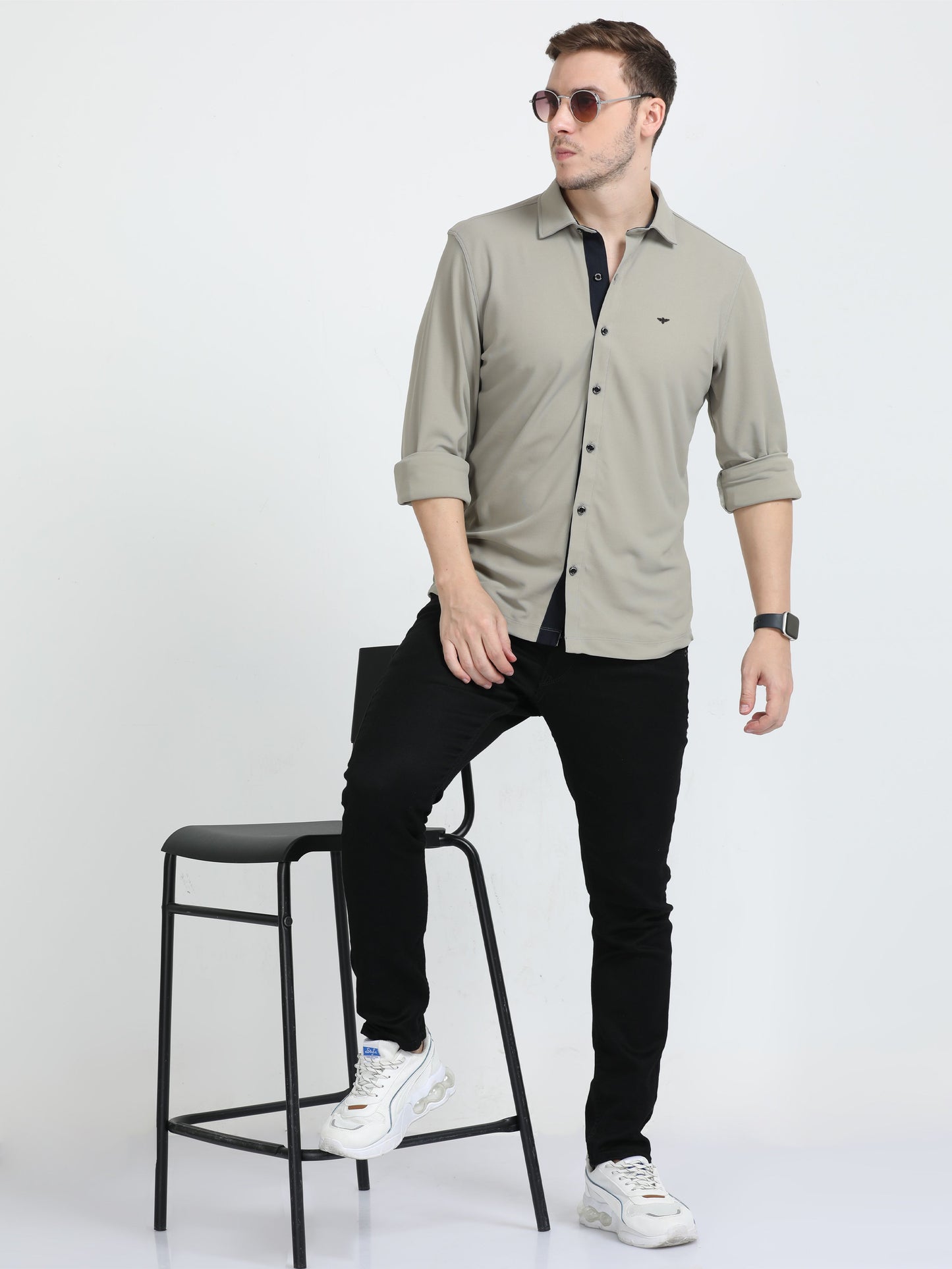 Moose Grey Premium Nano-Dry Shirt for Men