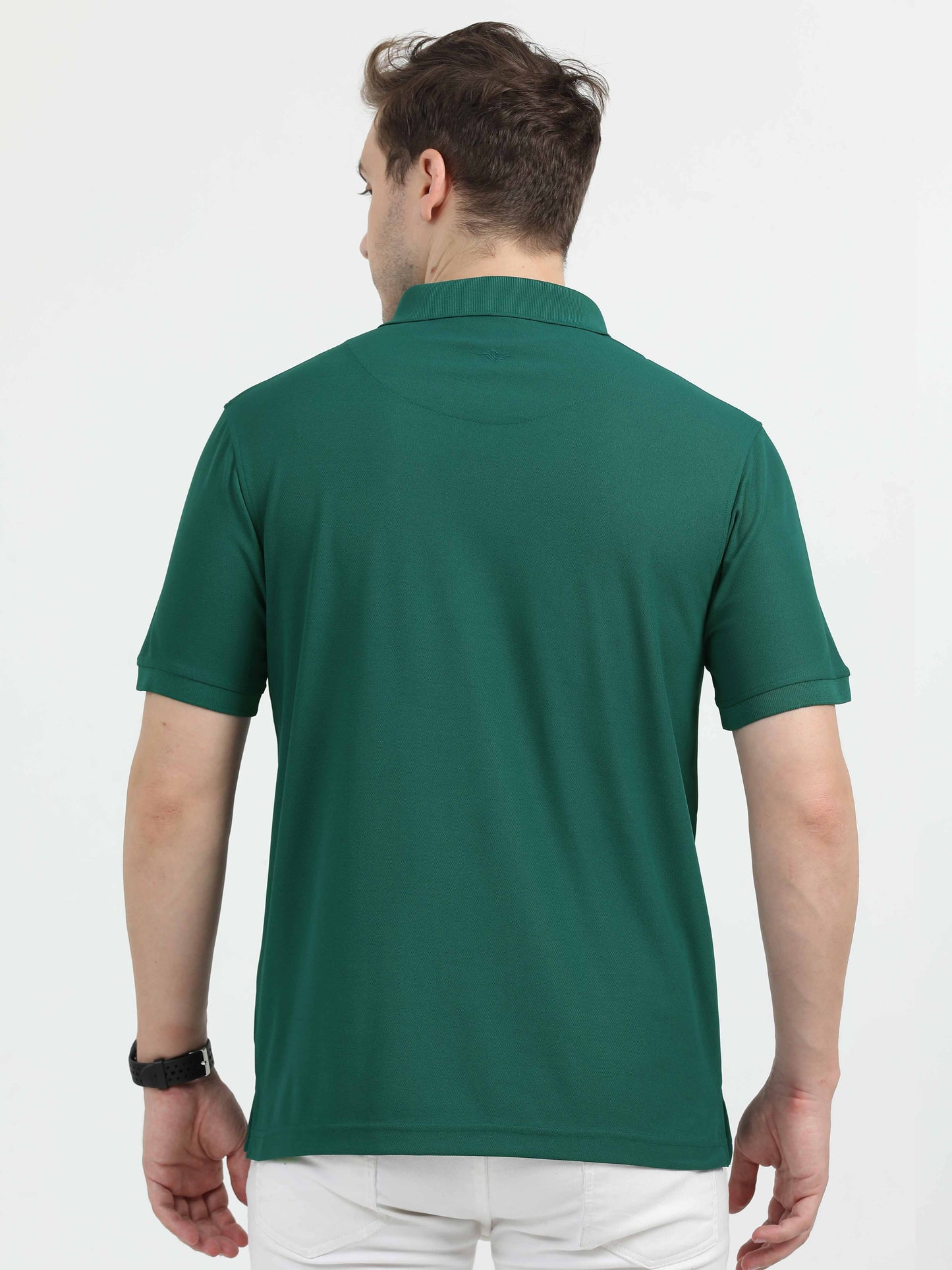 Teal Green Polo T Shirt for Men