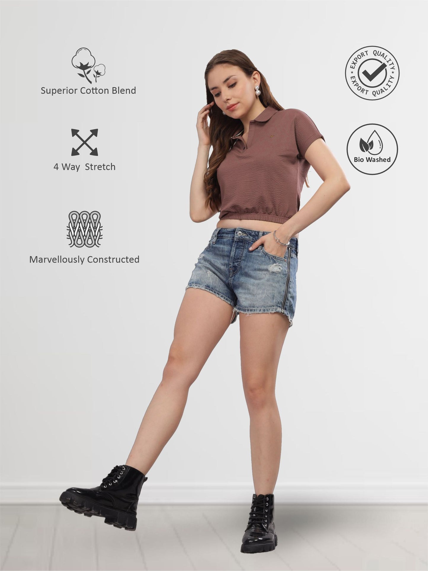 Mauve Women's Crop Tops