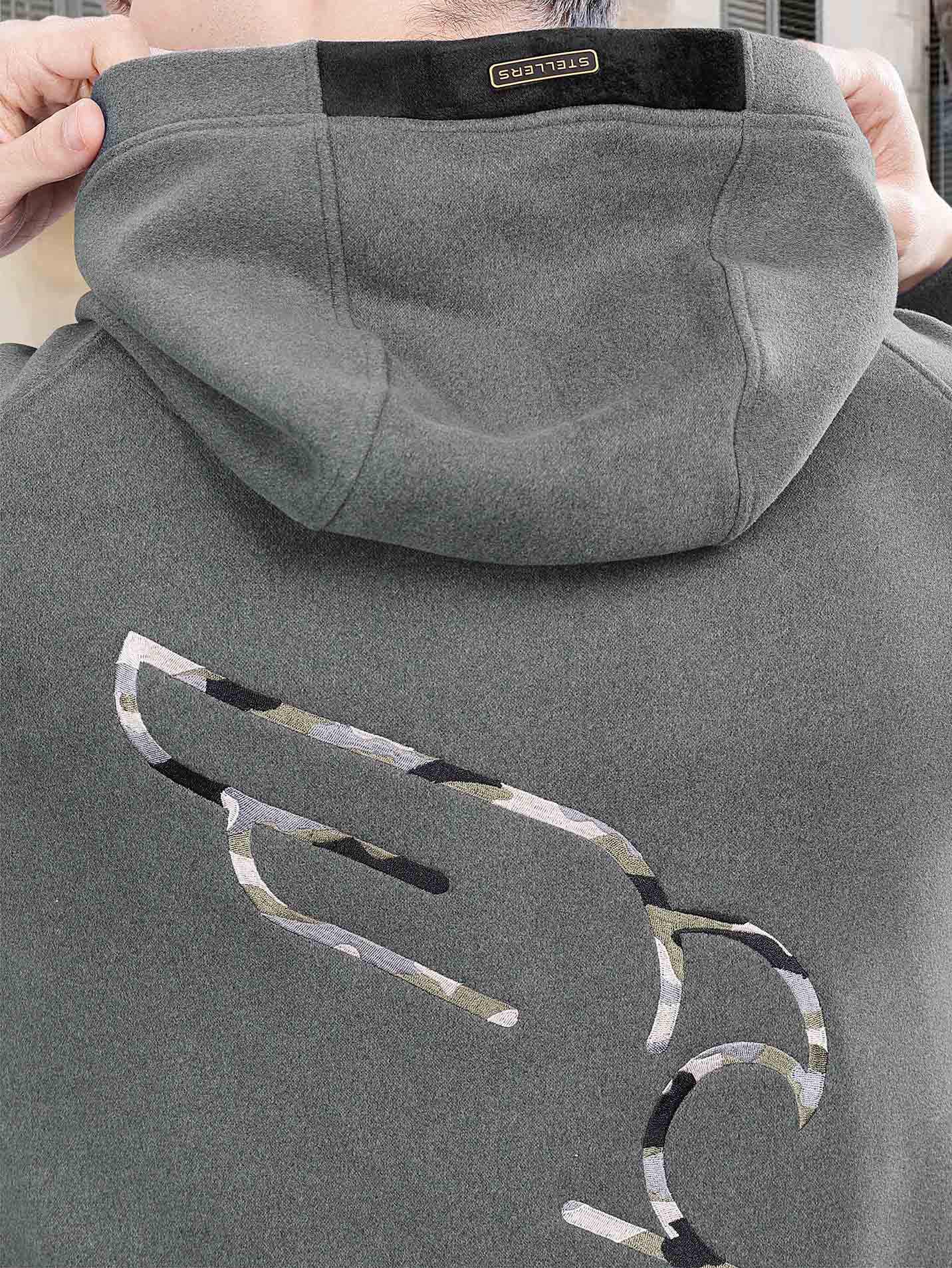 Ash Grey Men's Zipper Hoodie