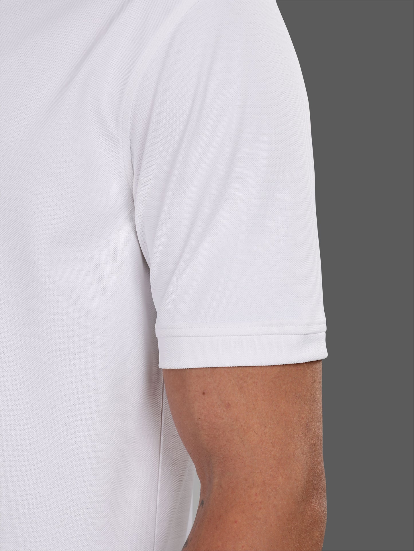 White Premium Pique Crush Polo T-Shirt