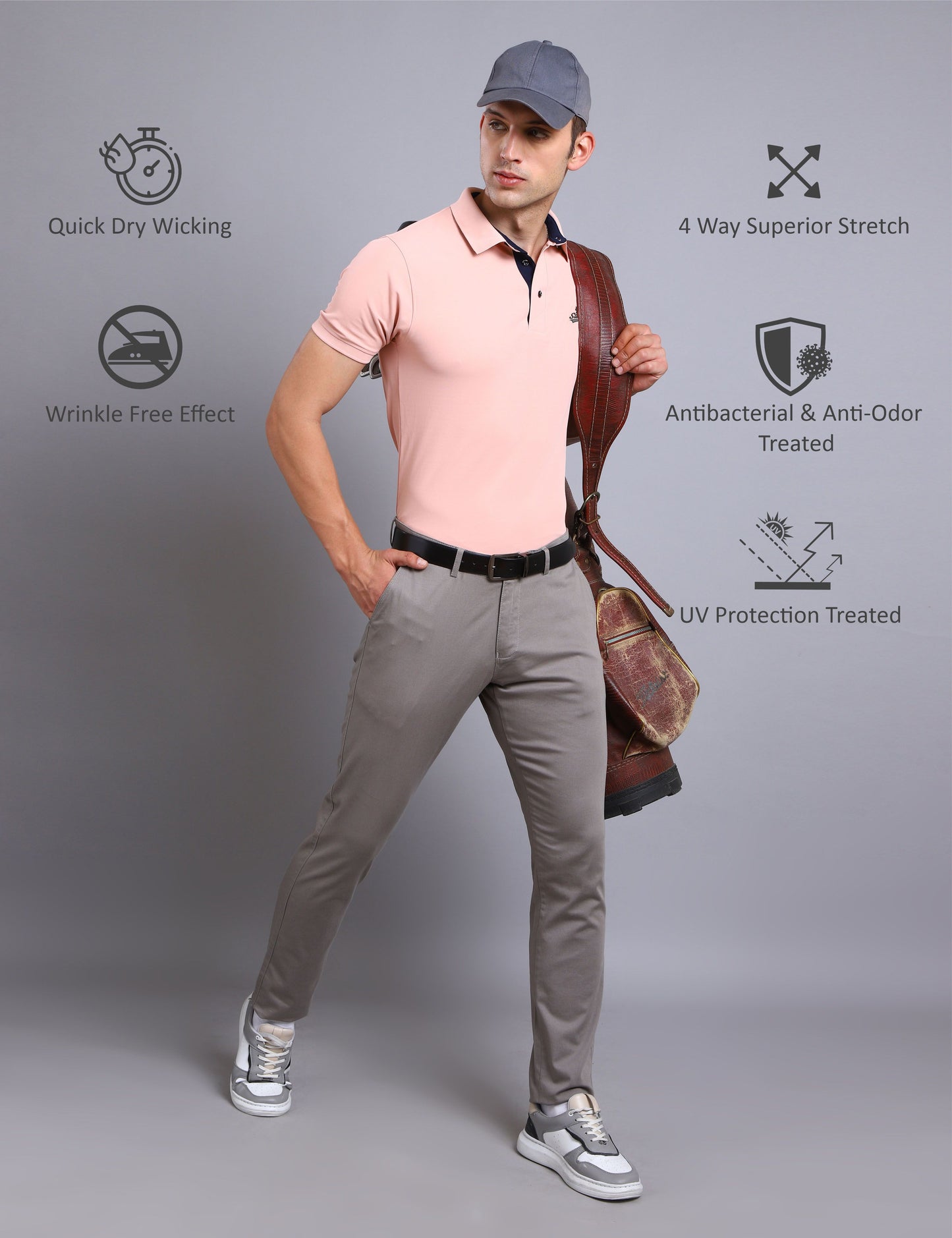 Rose Dust Signature Golf Polo T-Shirt