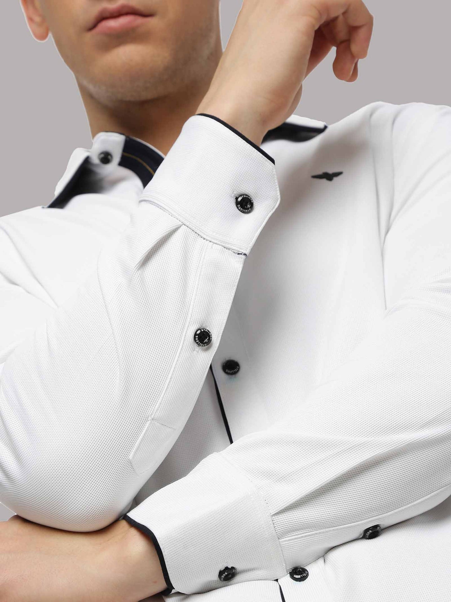 Men's Premium Knitted Shirts-White