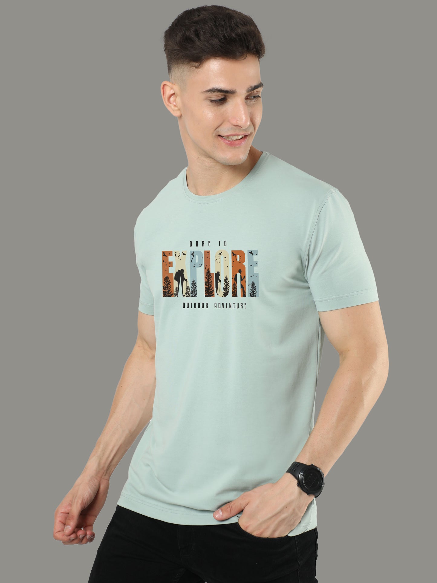 Ocean Green Men’s Round Neck T Shirts