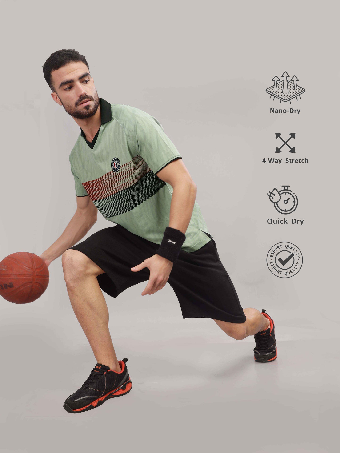 Ocean Green Men's Active Wear T Shirt
