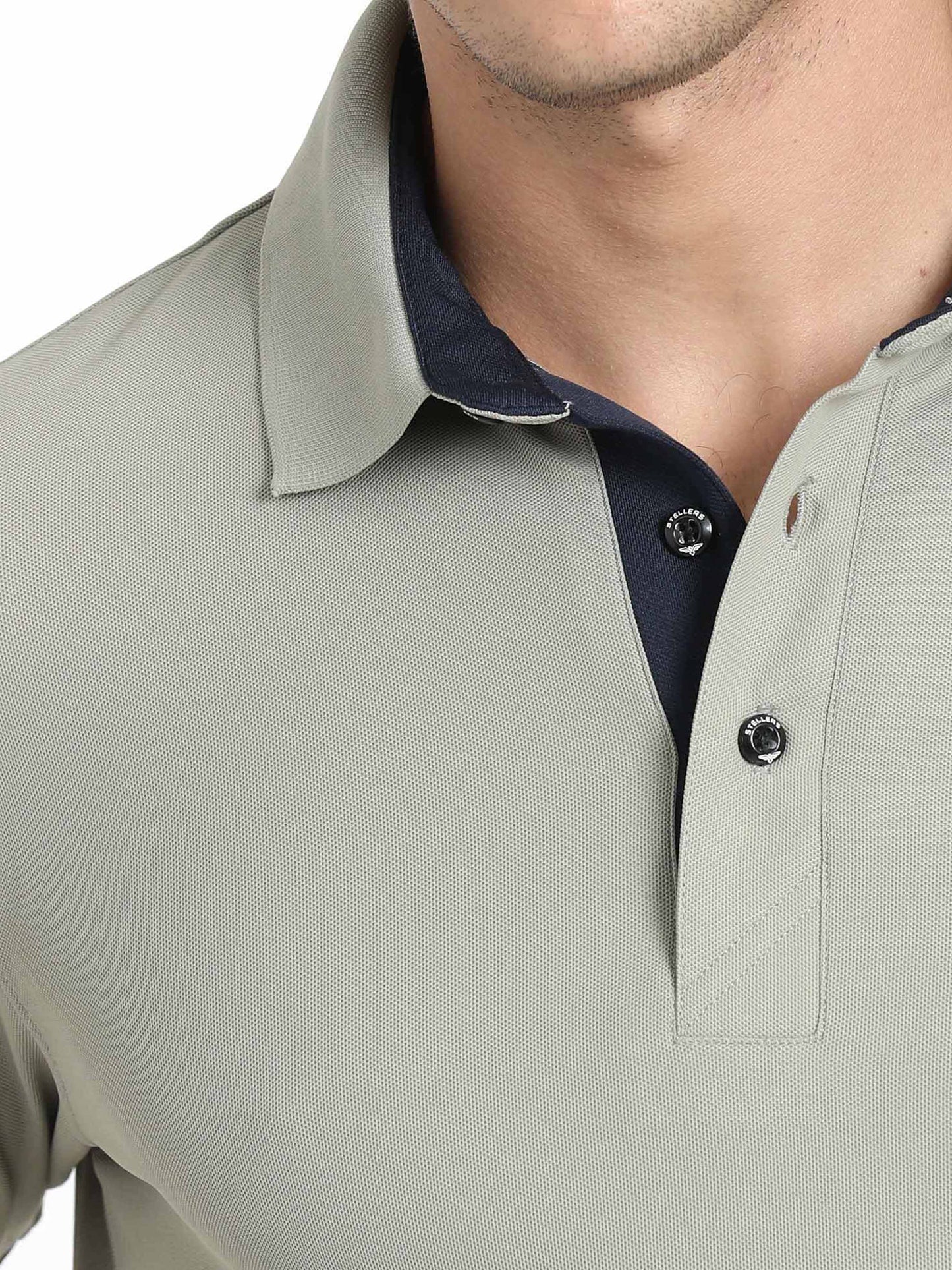 Men Moose Grey Classic Golf Polo T-Shirt | Quick Dry | Stretchable | UV Protected | Wrinkle & Odour-Free