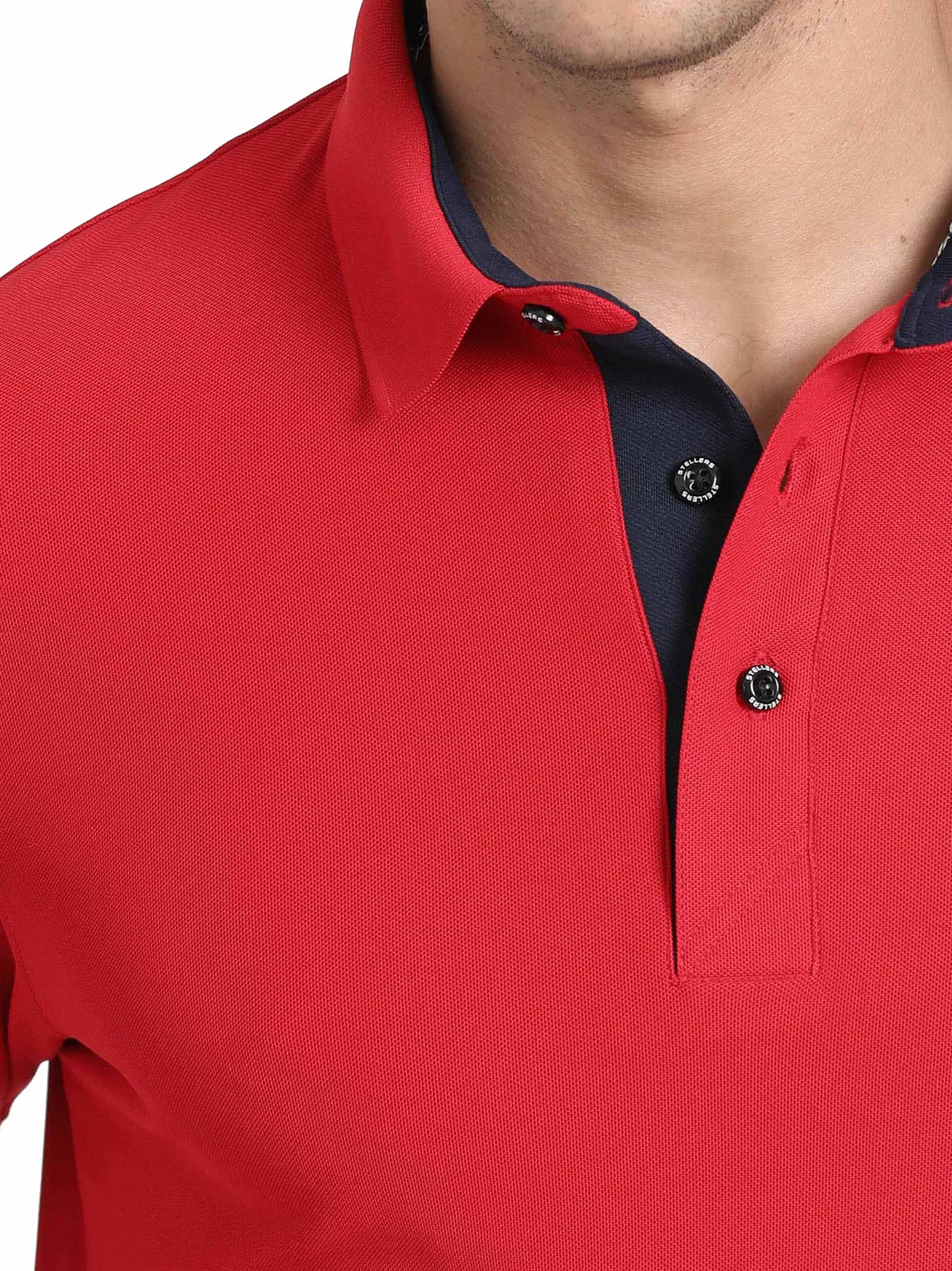 Stellers Red Polo T Shirts for Men