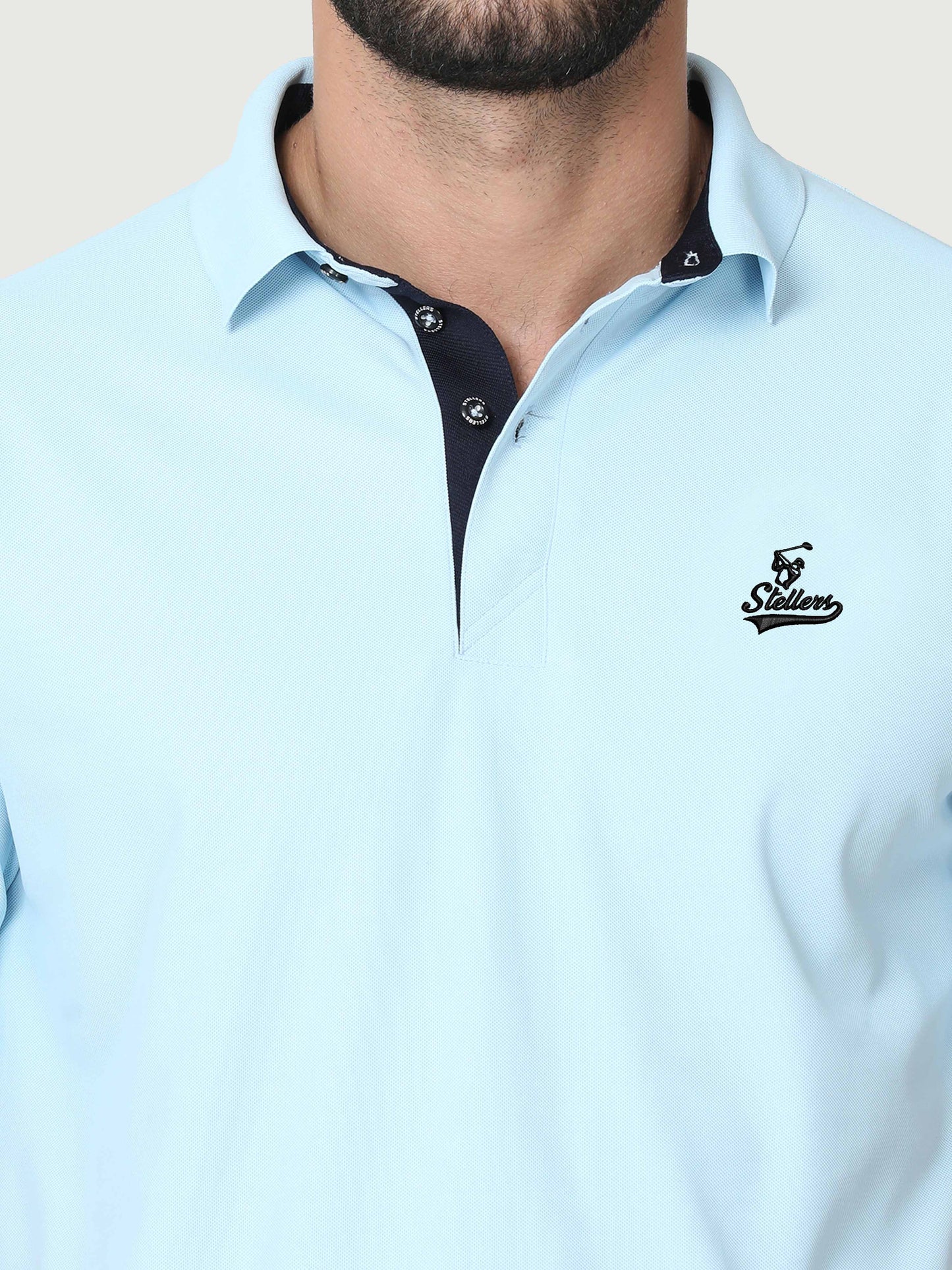 Ice Blue Signature Golf Polo T-Shirt
