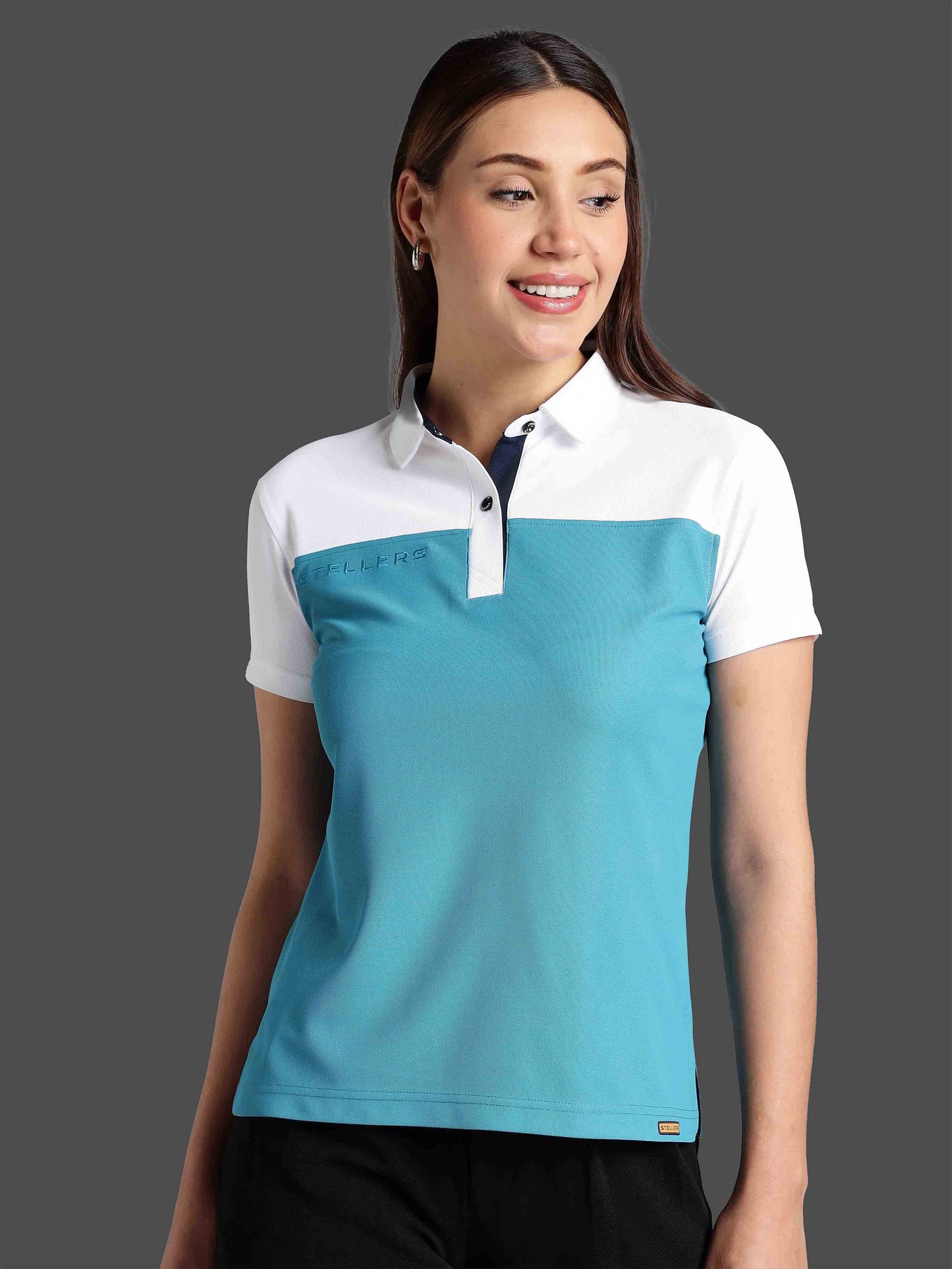 Women's T-Cross Polo T-shirt- Jade Green