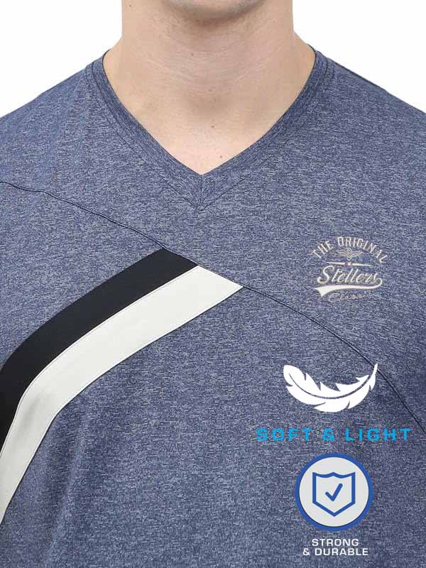 Navy Blue Premium Cotton vee neck t shirts