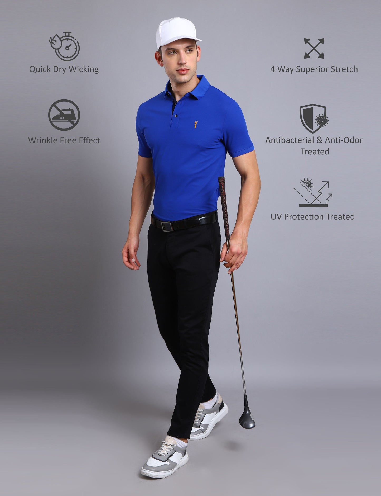 Royal Blue Premium Golf Polo T-Shirt