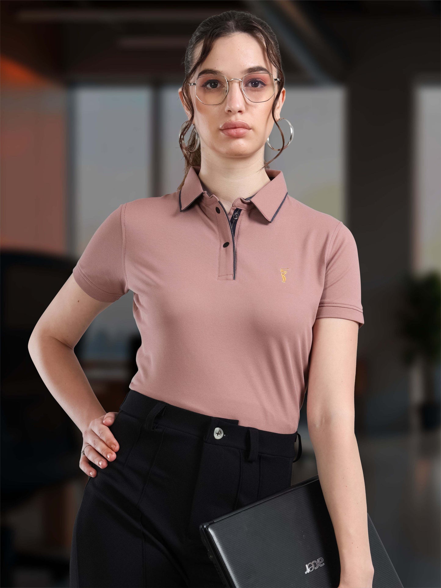 Mauve Women Premium SoftBerry PQ Polo T-Shirt