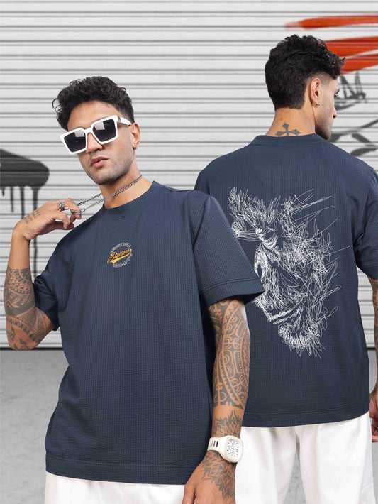 Navy Blue Men's Oversize T Shirts