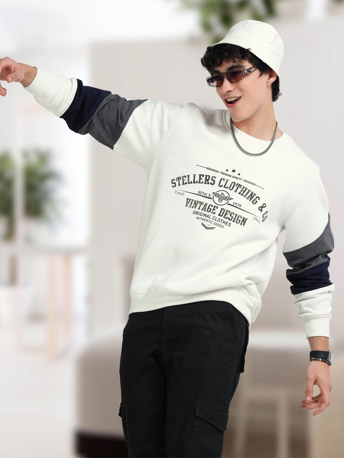 Oversize Round Neck Sweatshirt for Men