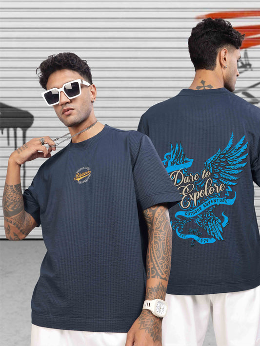 Navy Blue Oversize T Shirt for Men