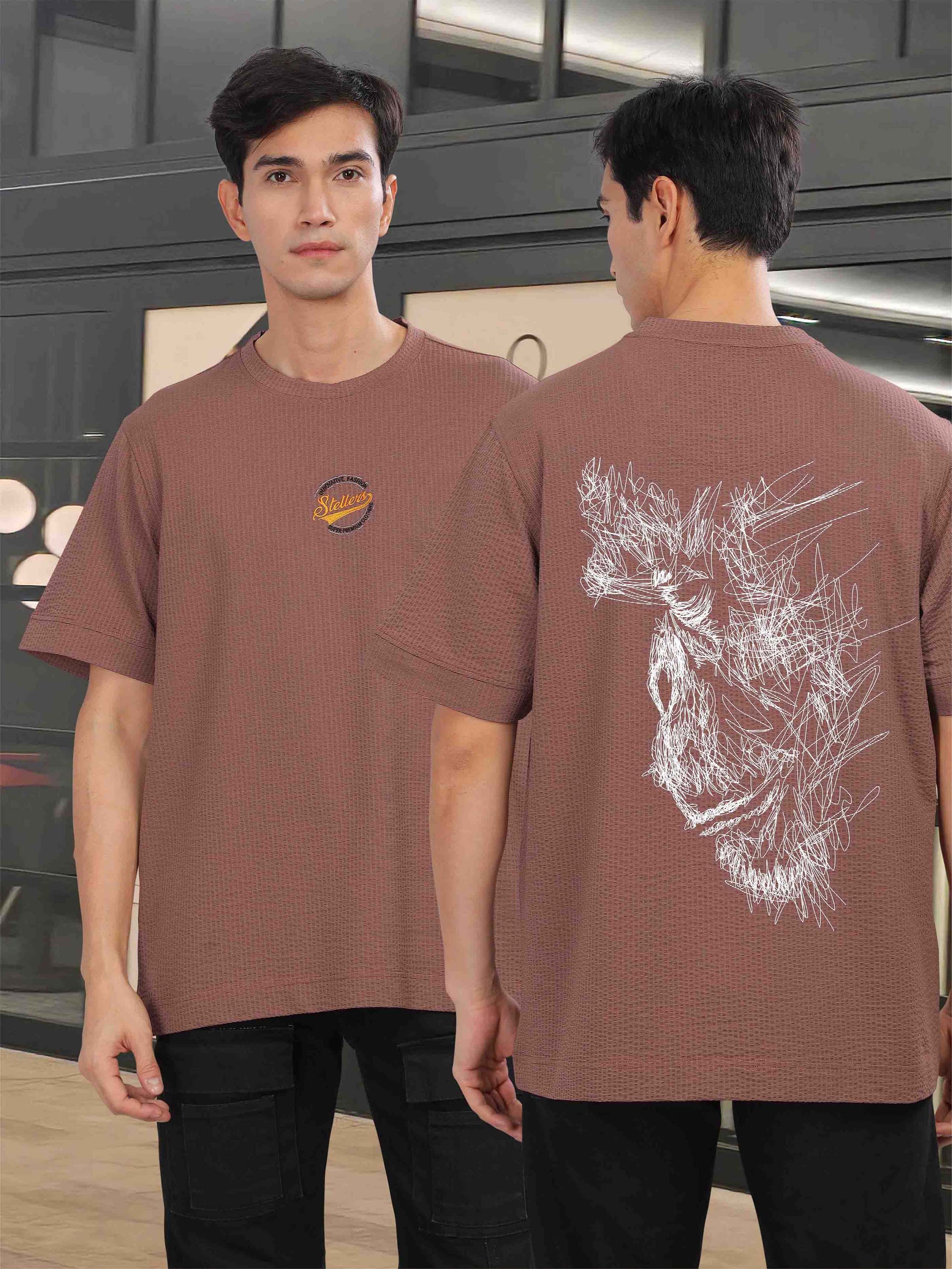 Mauve Men's Oversize T Shirt for Men