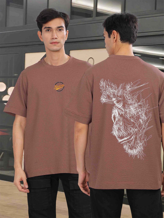 Mauve Men's Oversize T Shirt for Men