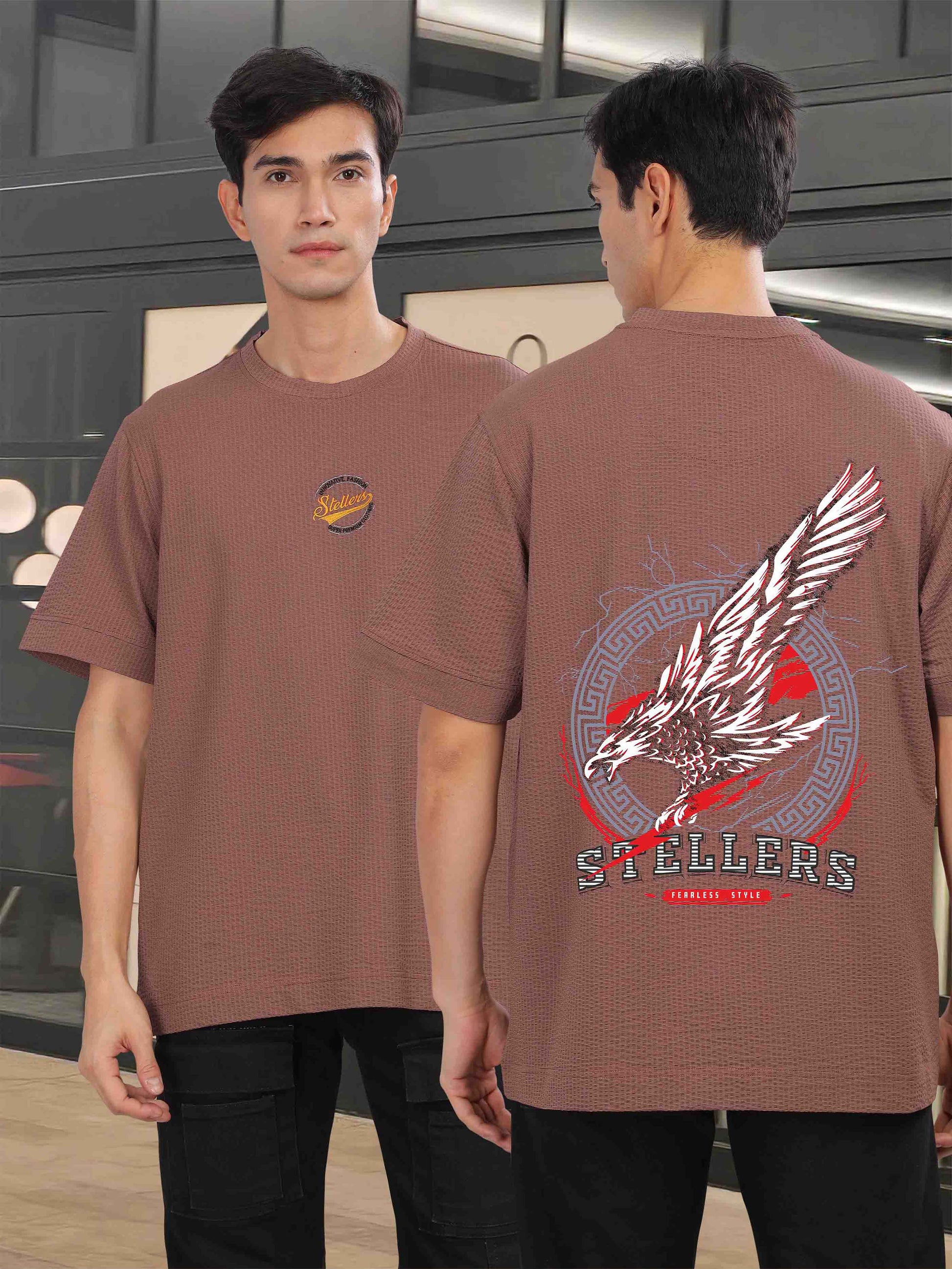 Mauve Oversize T Shirt for Men