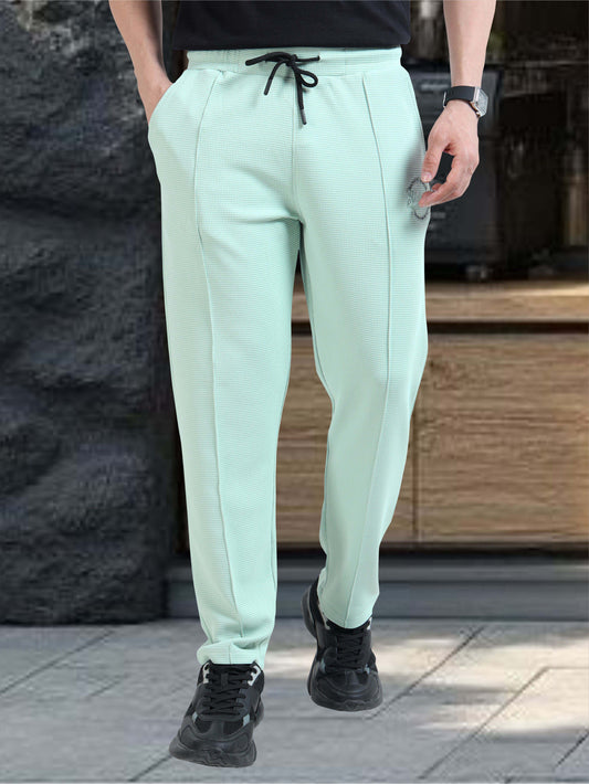 Men's Premium Stretchable Track Pants - Green | Feather Touch Feel | Regular Fit |  Wrinkle Free | Quick Dry
