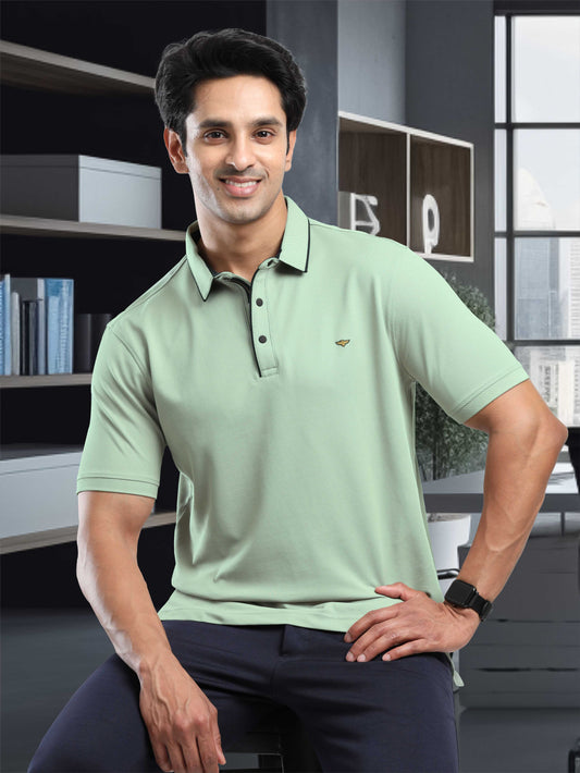 Men Premium SoftBerry PQ Polo T-Shirt - Sea Green