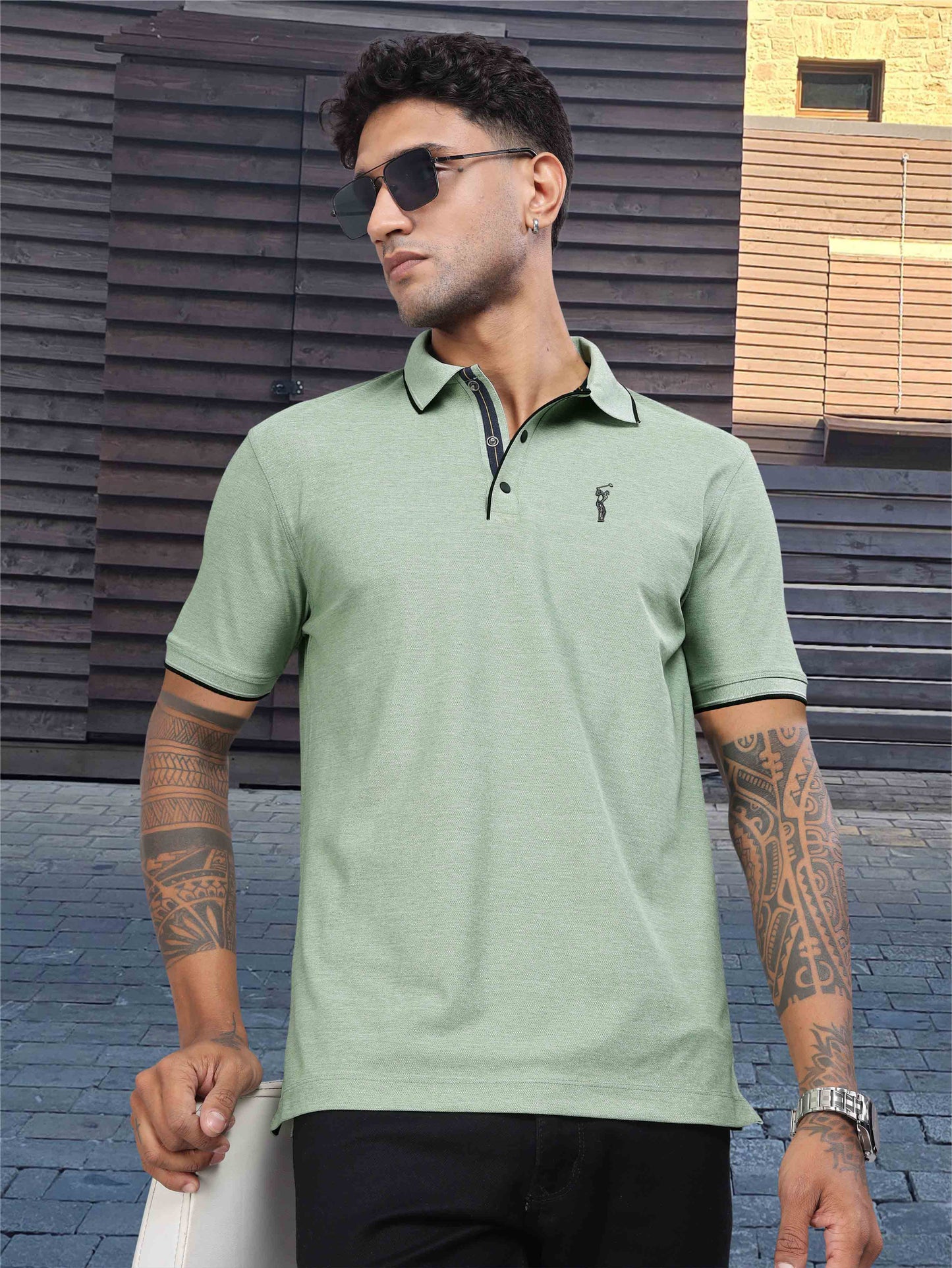 Ocean Milange Men's Tipping Polo T Shirt
