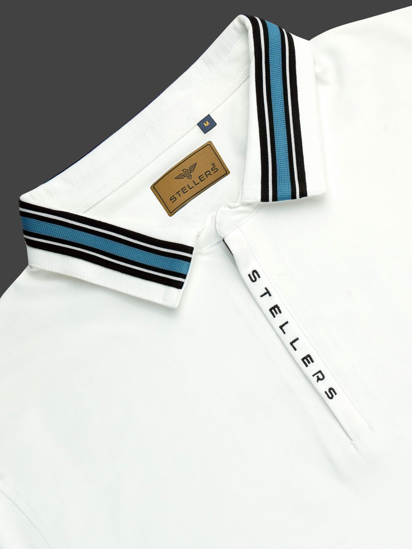 White Men's Zipper Polo T-Shirt | Wrinkle-Free | Quick Dry |  Odour-Free | Stretchable | UV Protected