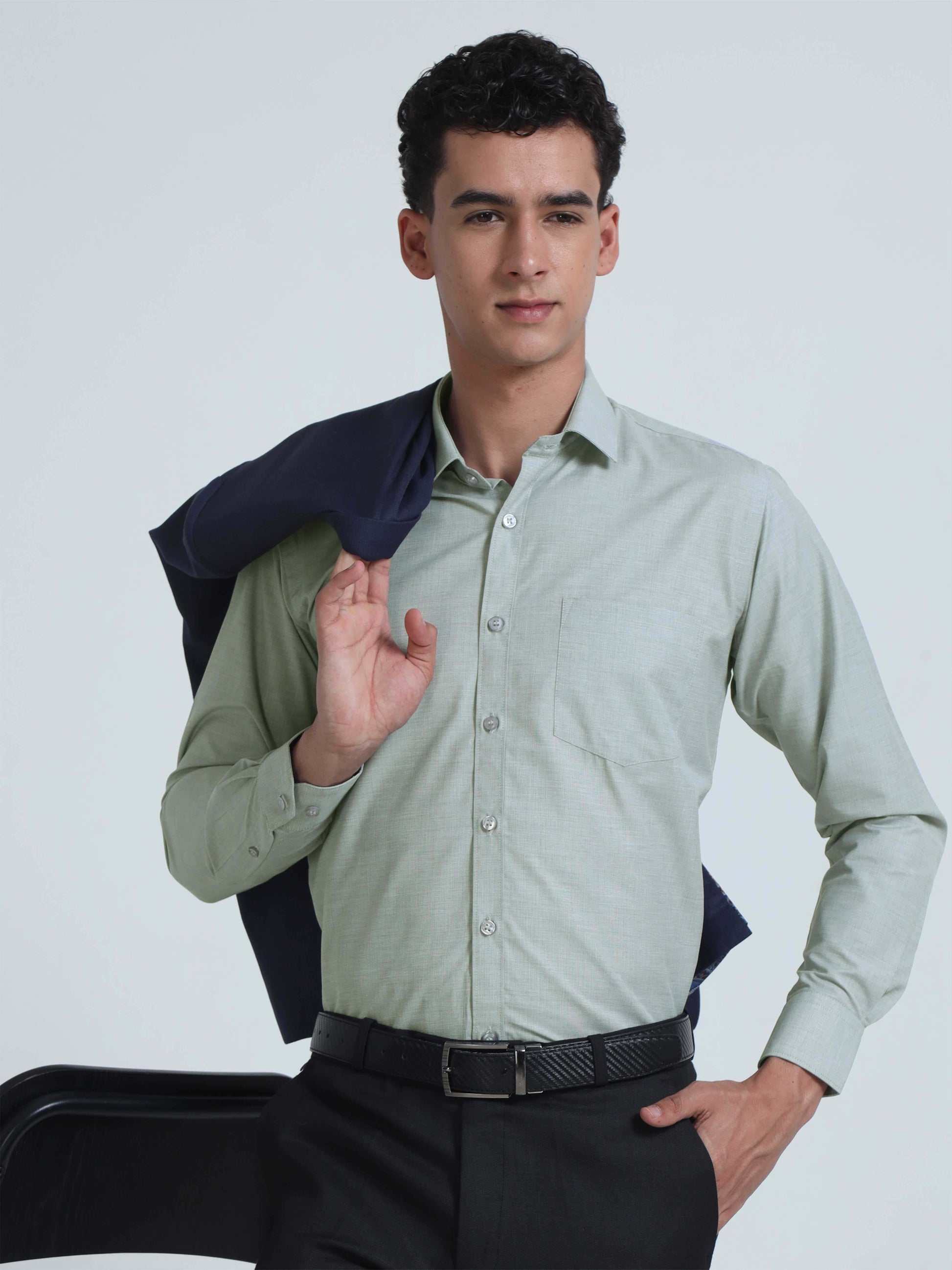  Ash Grey Plus Size Filla Formal Shirt