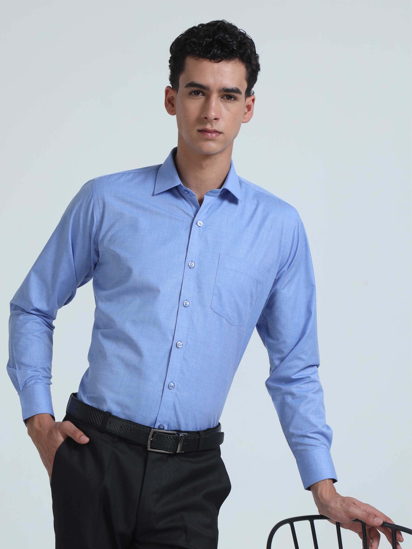Filla Blue Premium Filla Fill Formal Shirts for Men