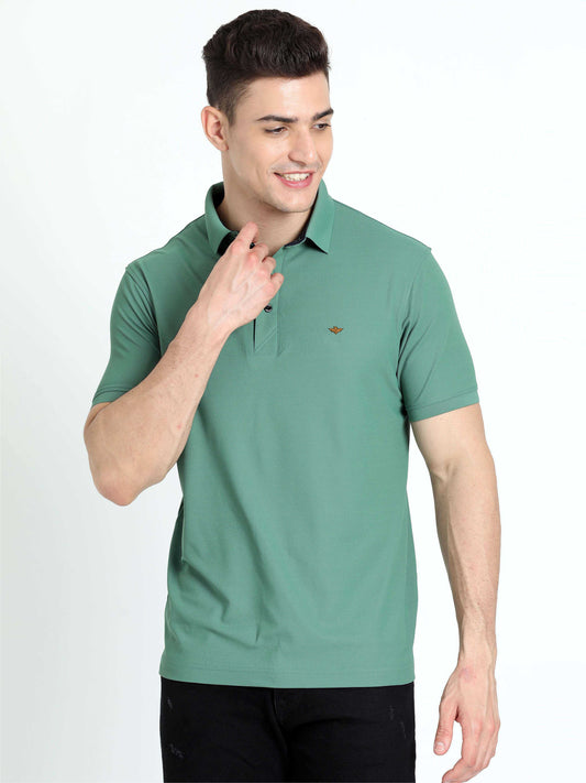 Men’s Apple Green Premium Polo T Shirt