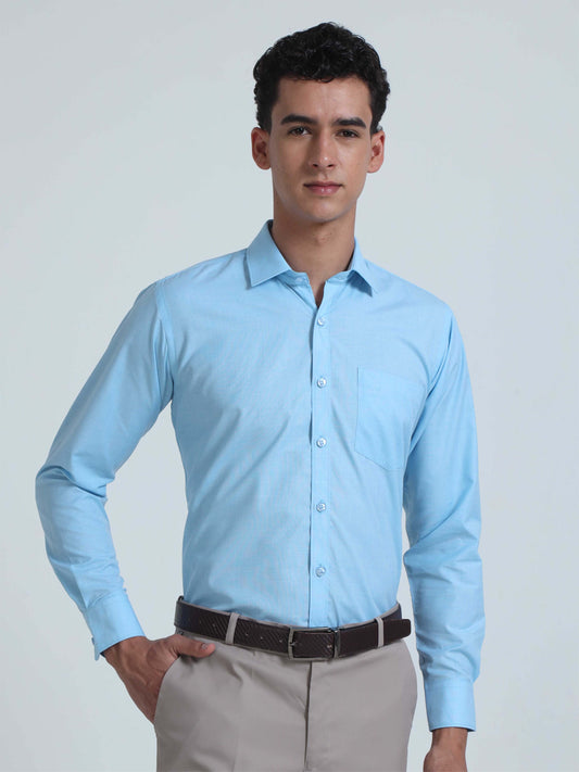 Sky Blue  Men's Premium Filla Fill Office Formals